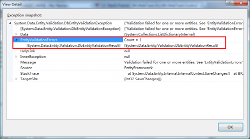 EntityValidationErrors
